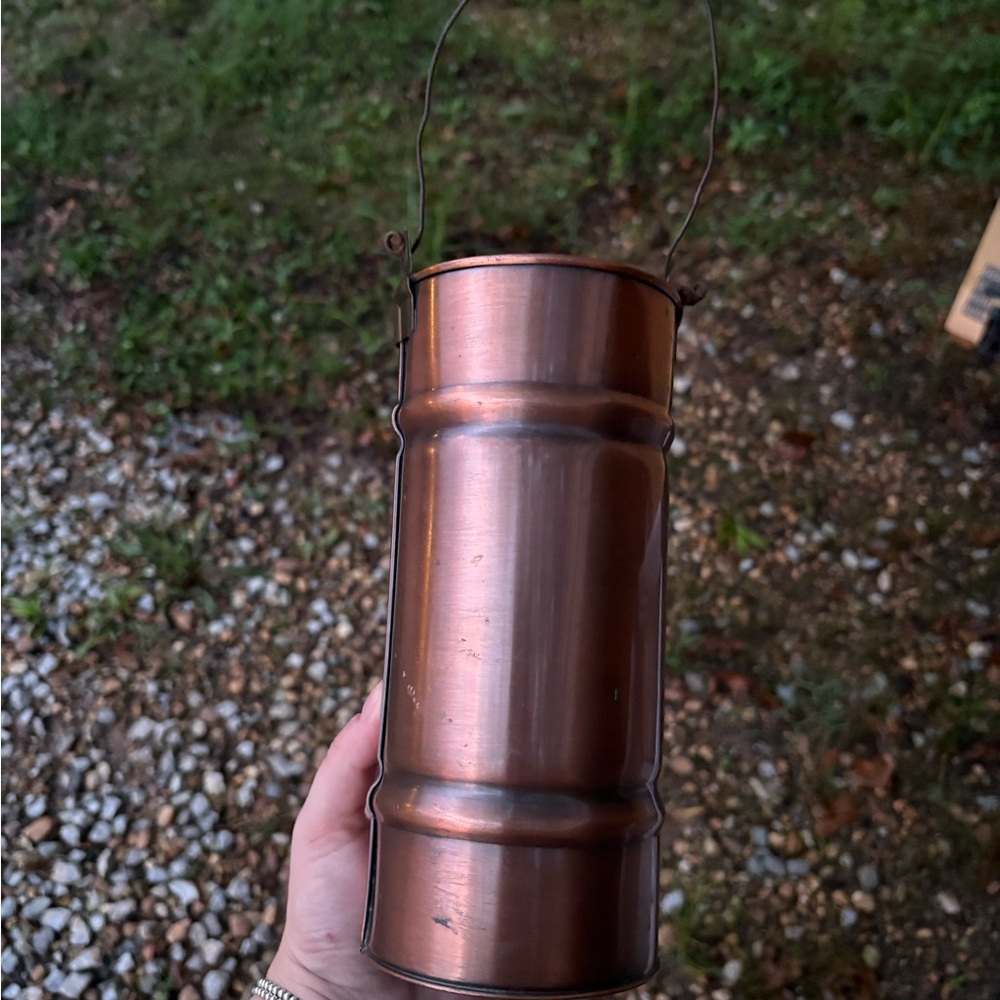 Gregorian Made in USA Copper Hanging Vase